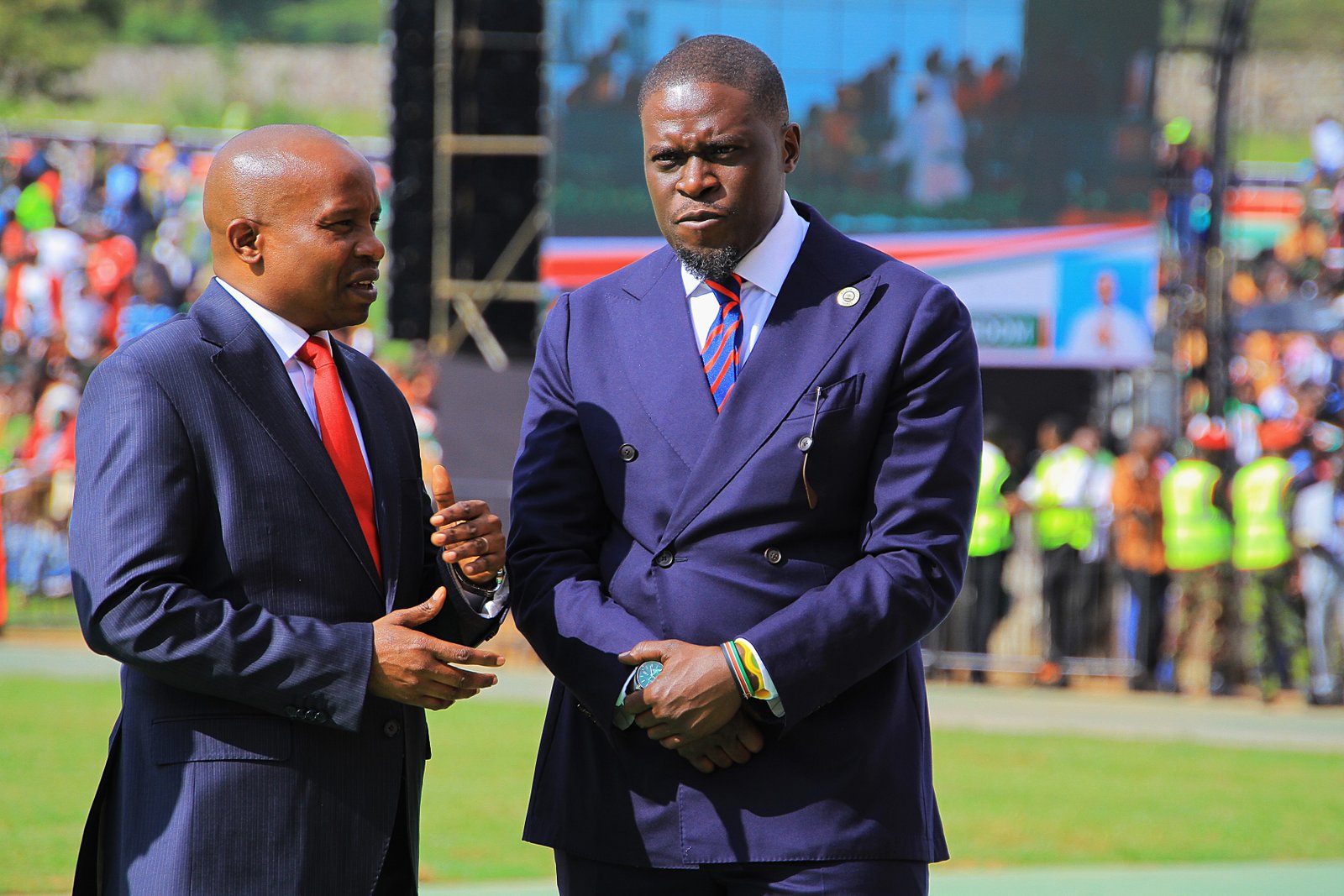 Kithure Kindiki with Johnson Sakaja