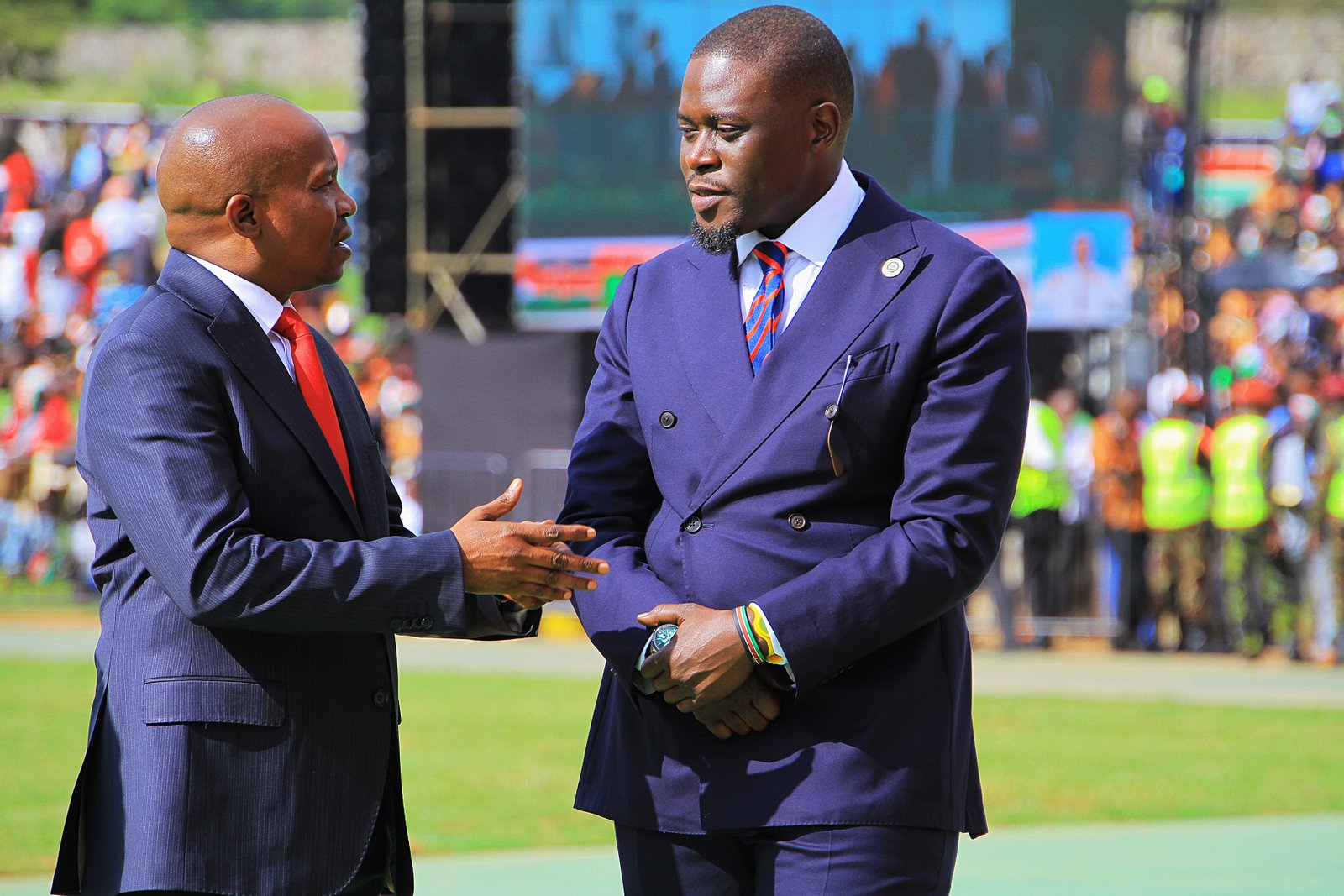 Kithure Kindiki with Johnson Sakaja