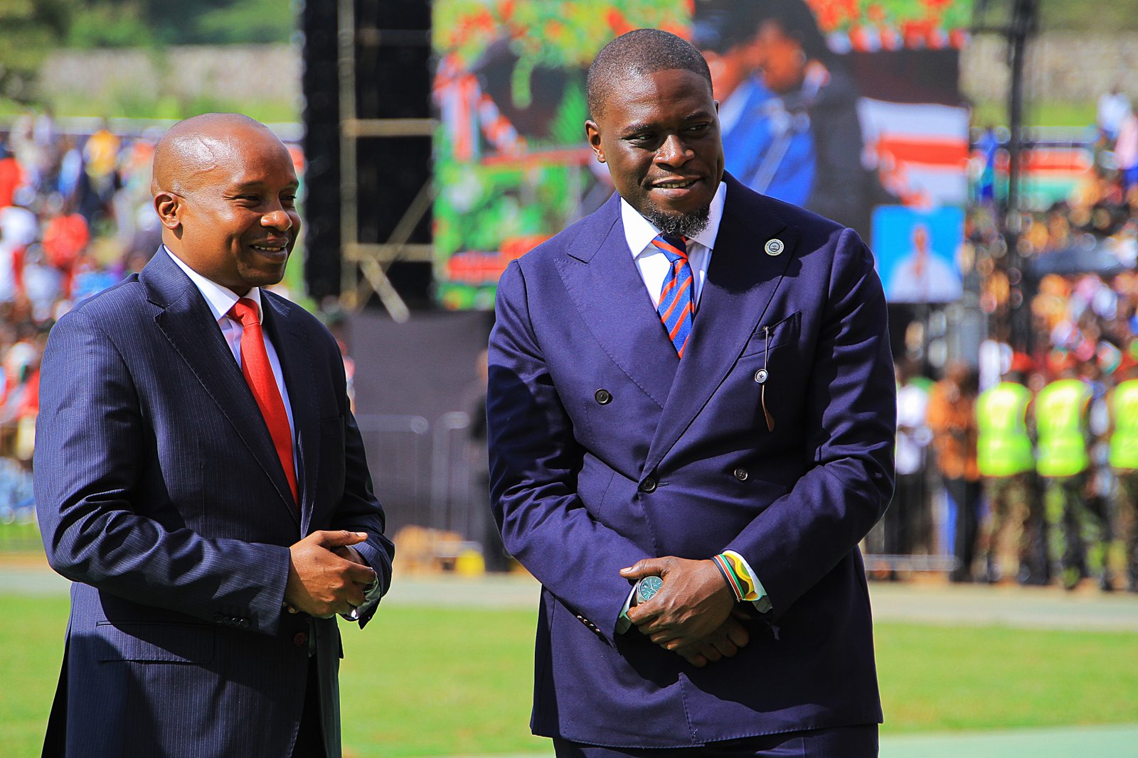 Kithure Kindiki with Johnson Sakaja