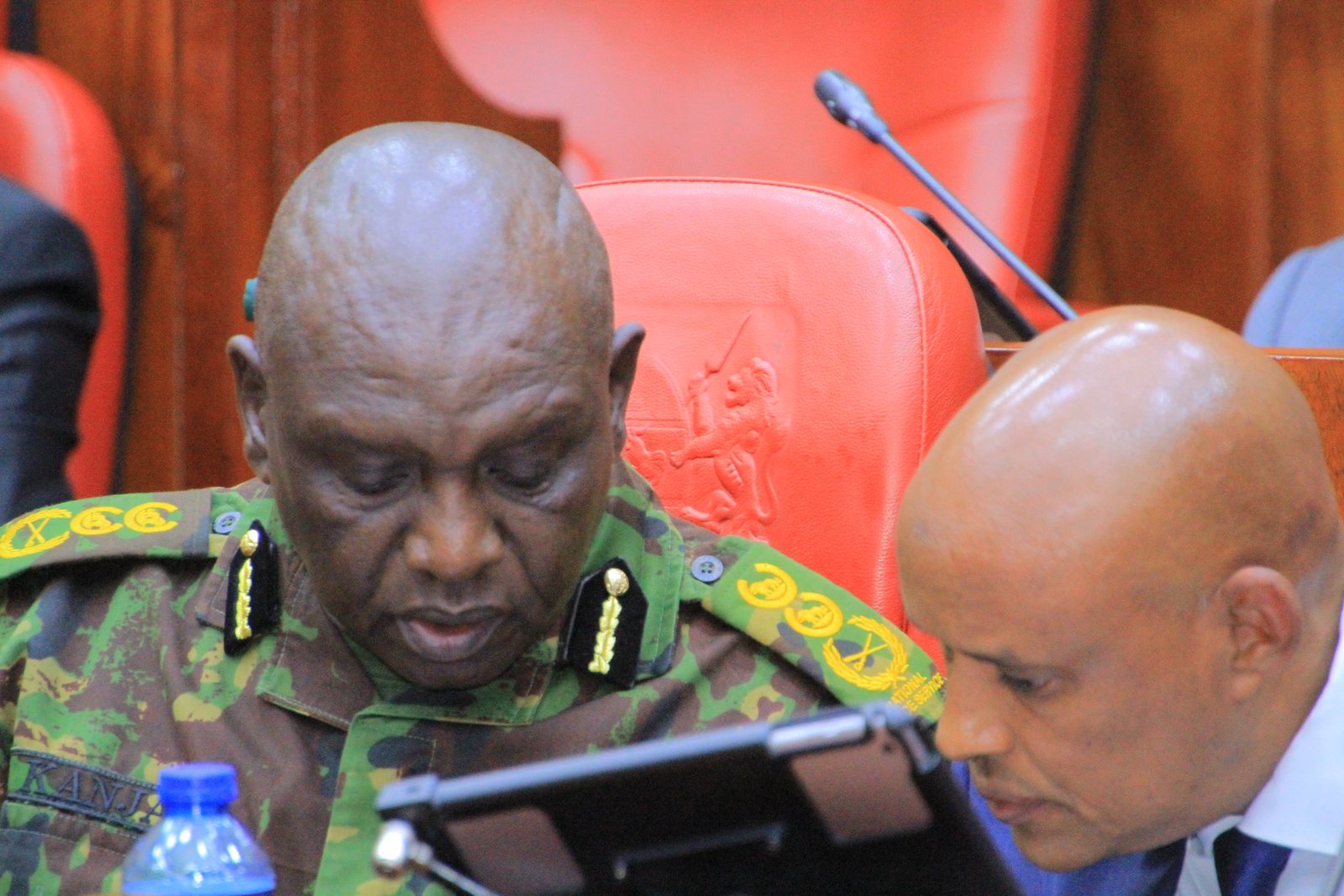 Douglas Kanja with Mohammed Amin