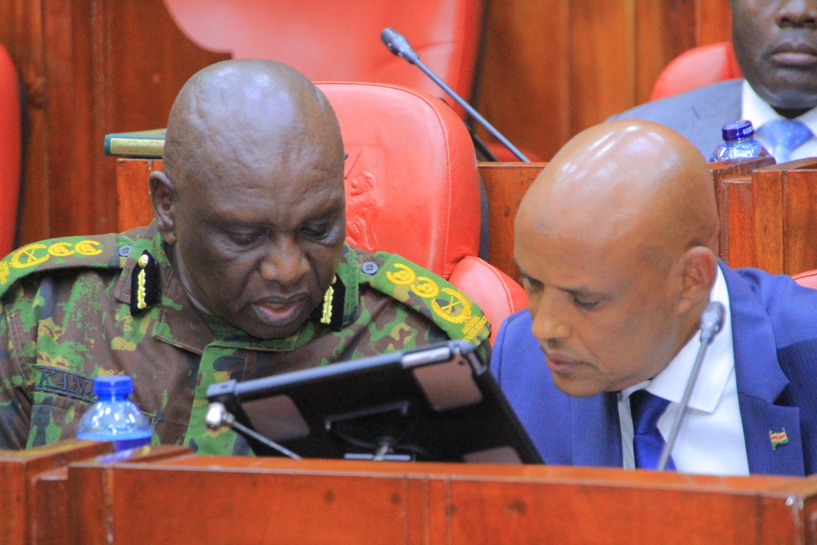 Douglas Kanja with Mohammed Amin