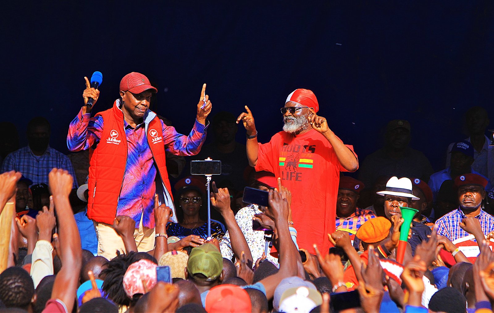 Jeremiah Ngayu Kioni with George Wajakoya