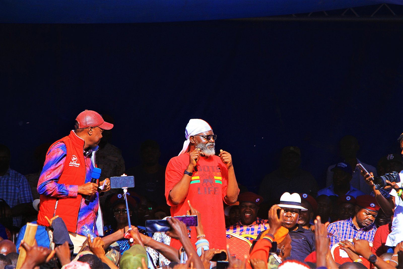 Jeremiah Ngayu Kioni with George Wajakoya