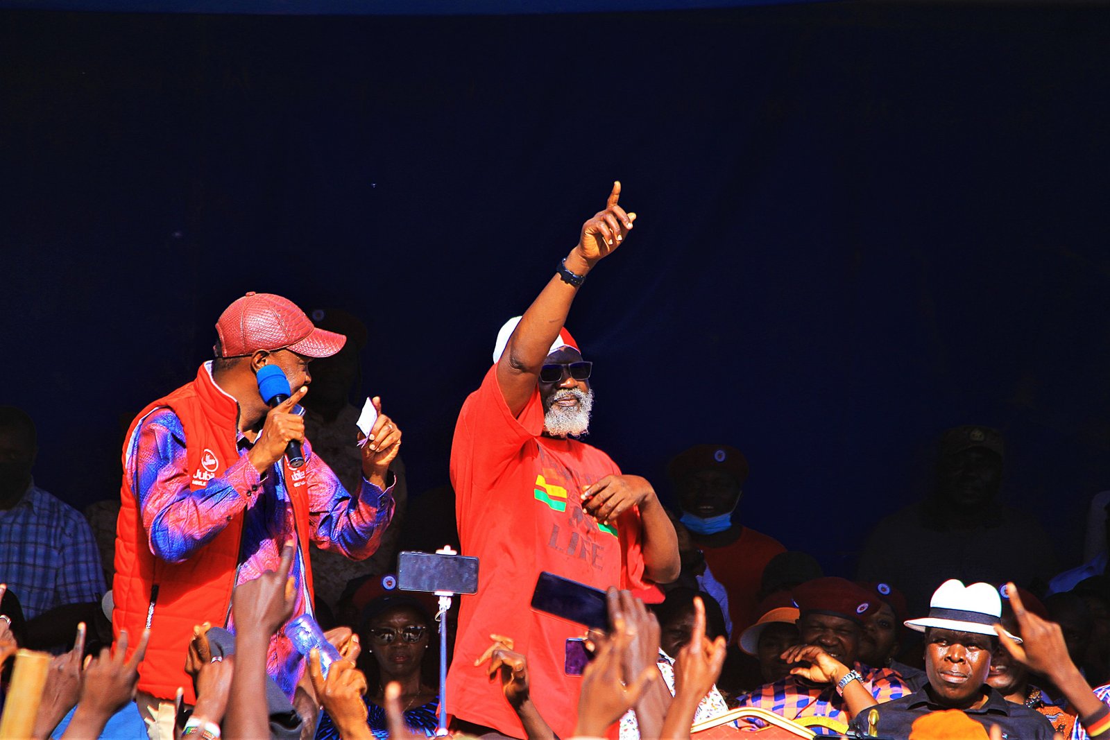 Jeremiah Ngayu Kioni with George Wajakoya