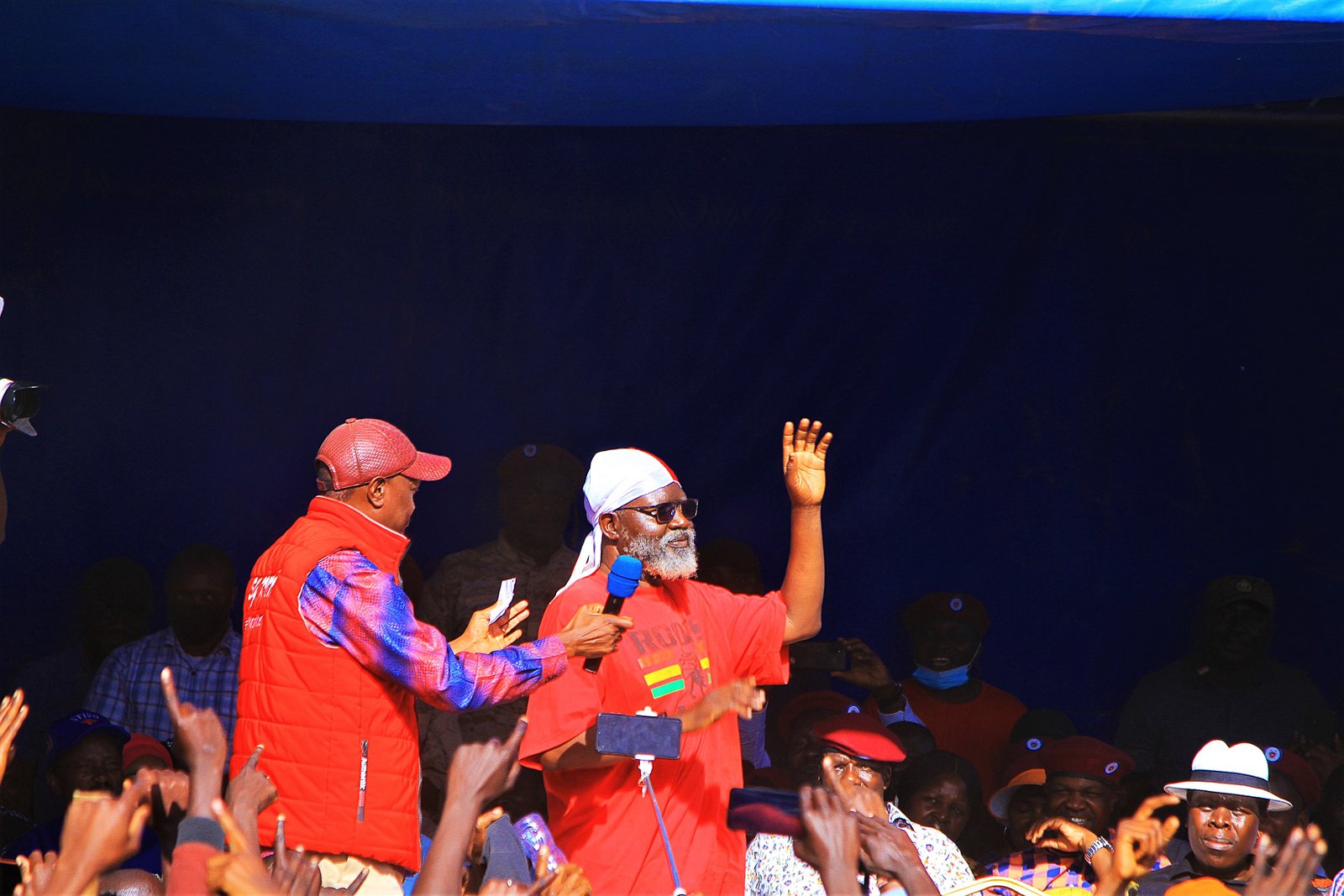 Jeremiah Ngayu Kioni with George Wajakoya