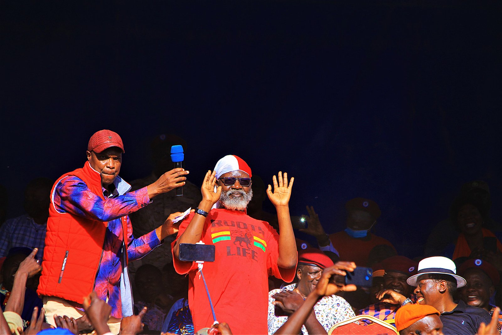 Jeremiah Ngayu Kioni with George Wajakoya