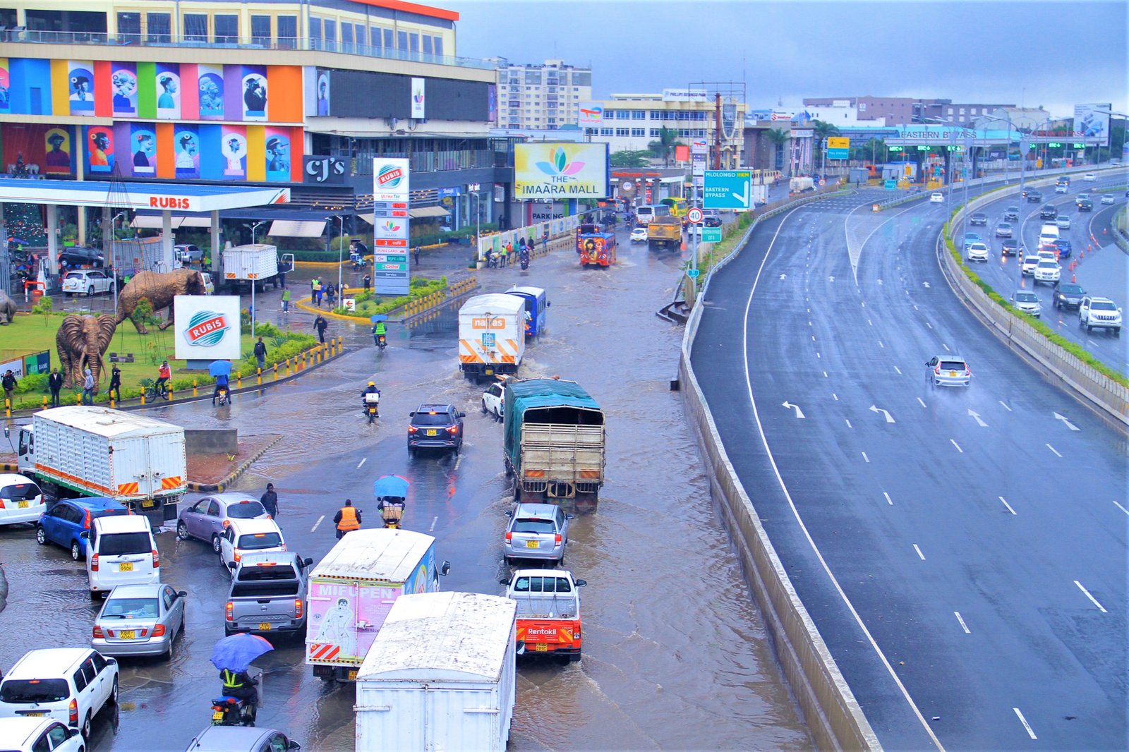 Mombasa Road flooded