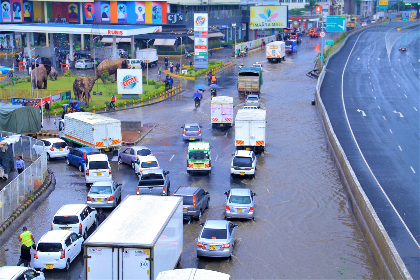 Mombasa Road flooded