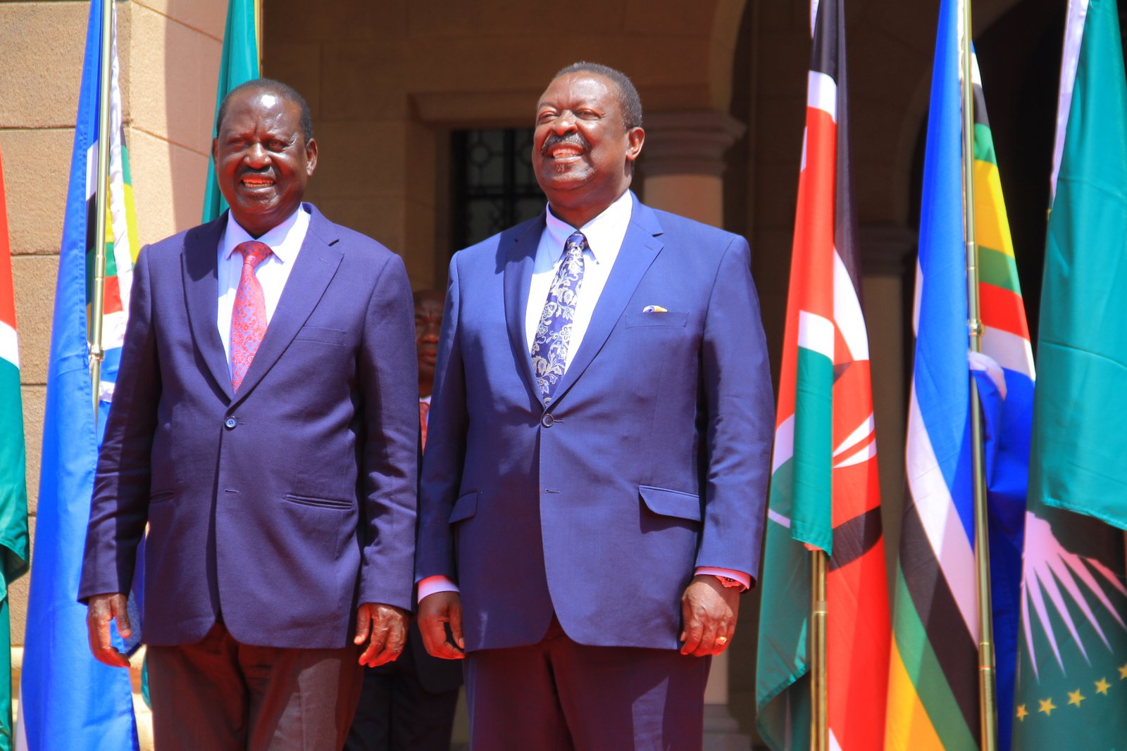 Raila Odinga with Musalia Mudavadi