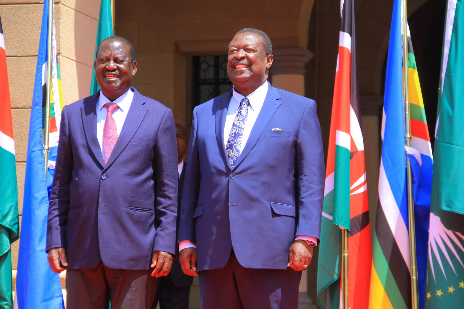 Raila Odinga with Musalia Mudavadi