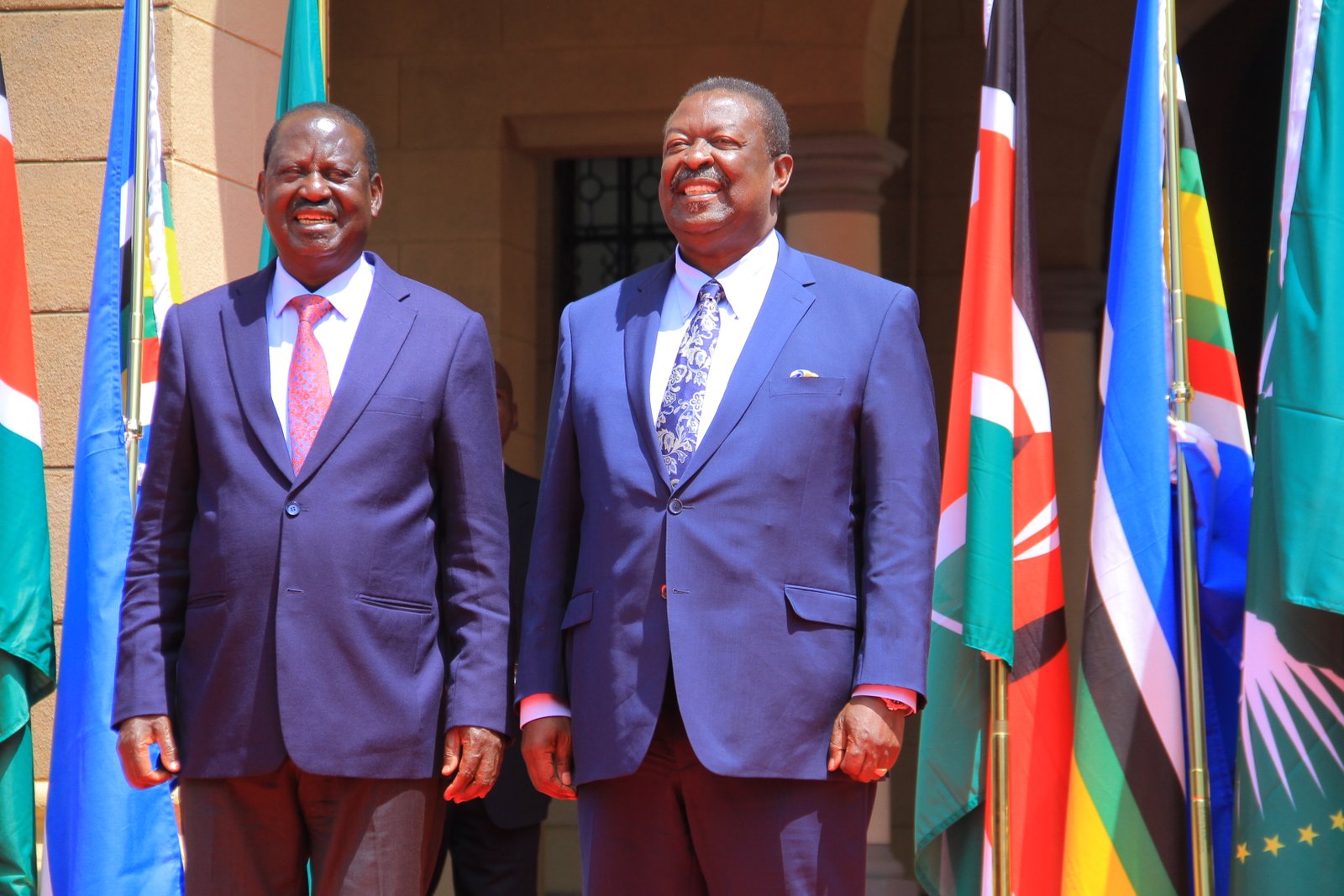 Raila Odinga with Musalia Mudavadi