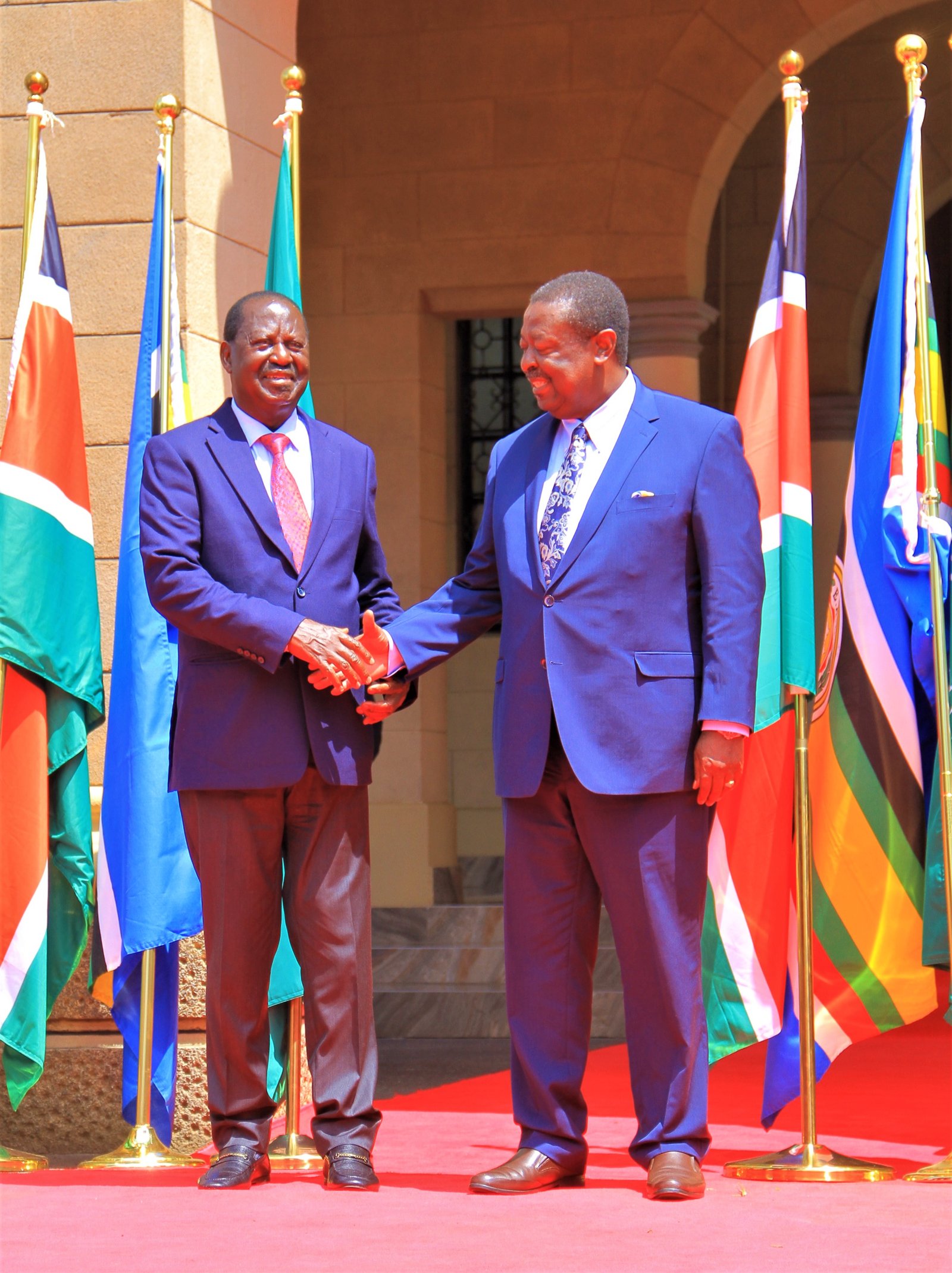 Raila Odinga with Musalia Mudavadi