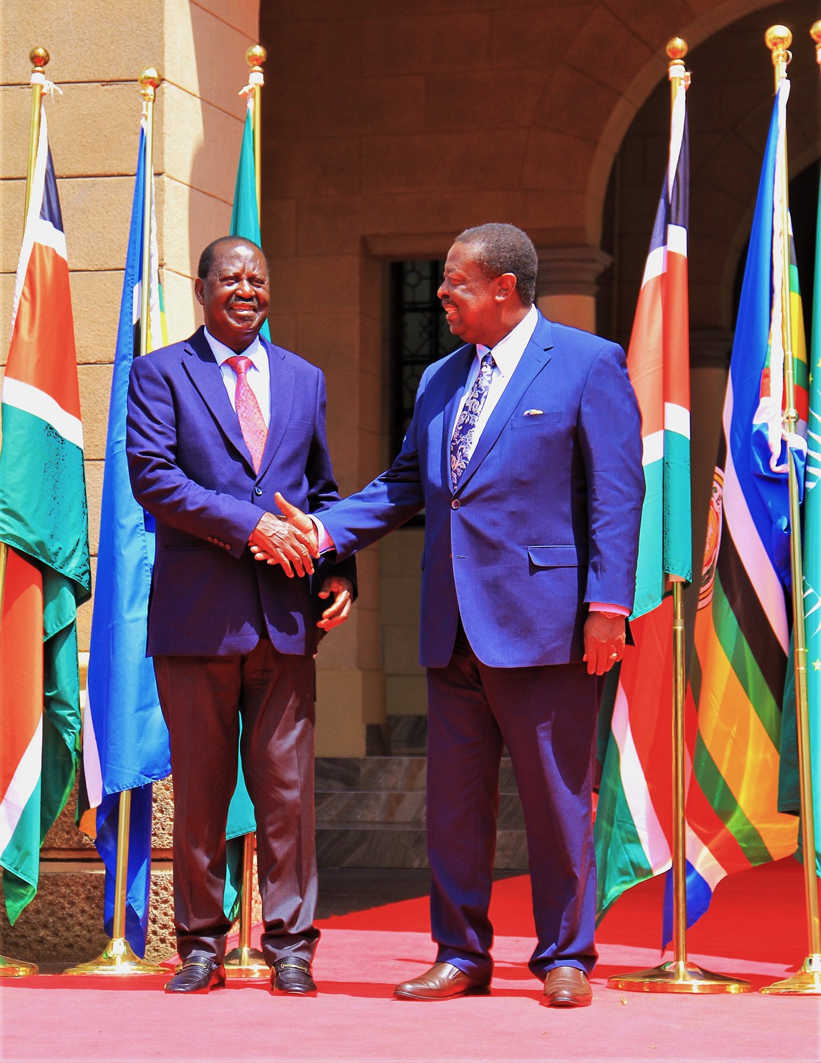 Raila Odinga with Musalia Mudavadi