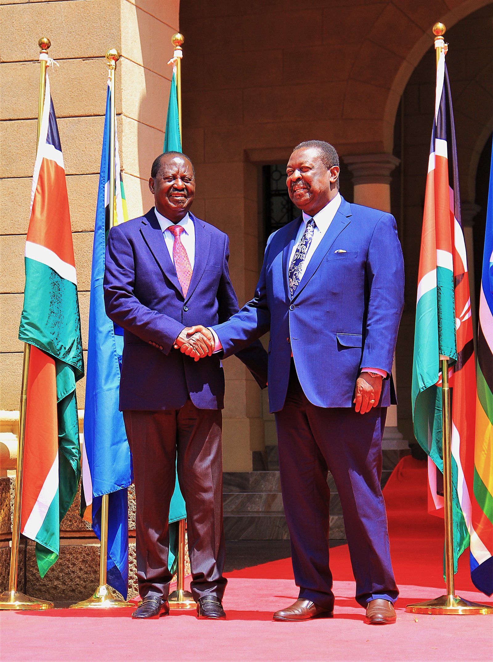 Raila Odinga with Musalia Mudavadi