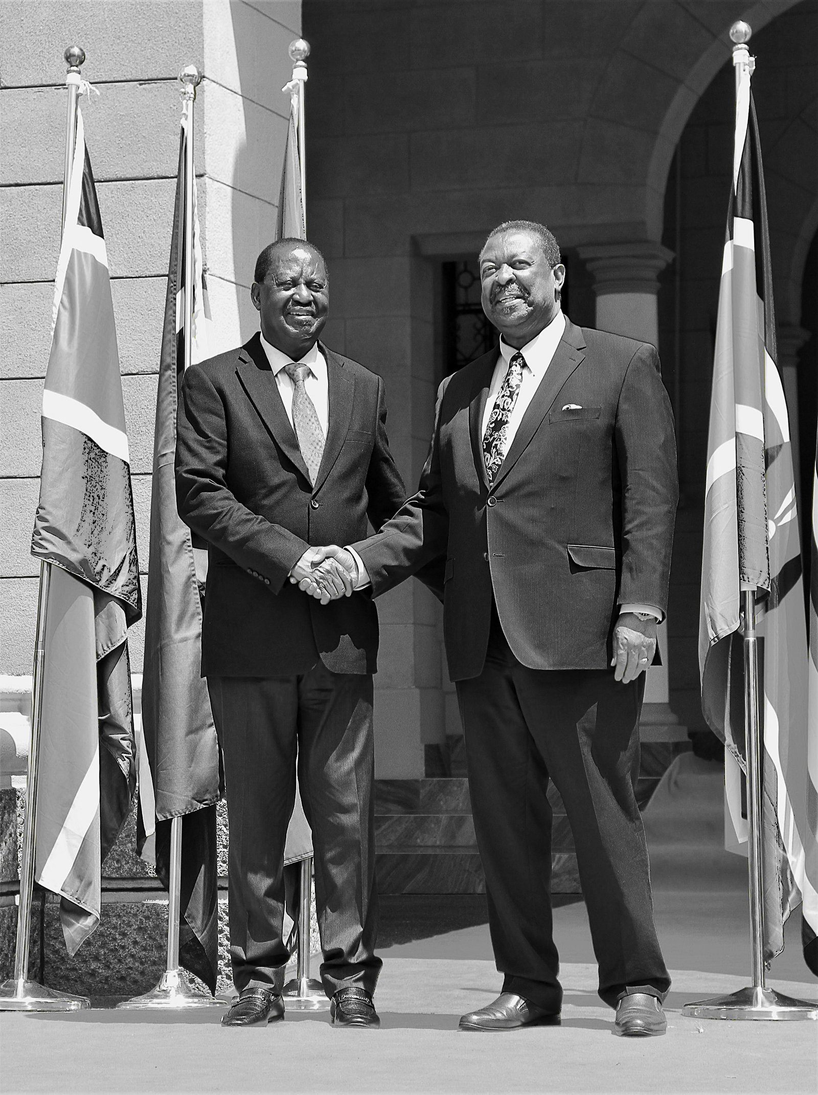 Raila Odinga with Musalia Mudavadi