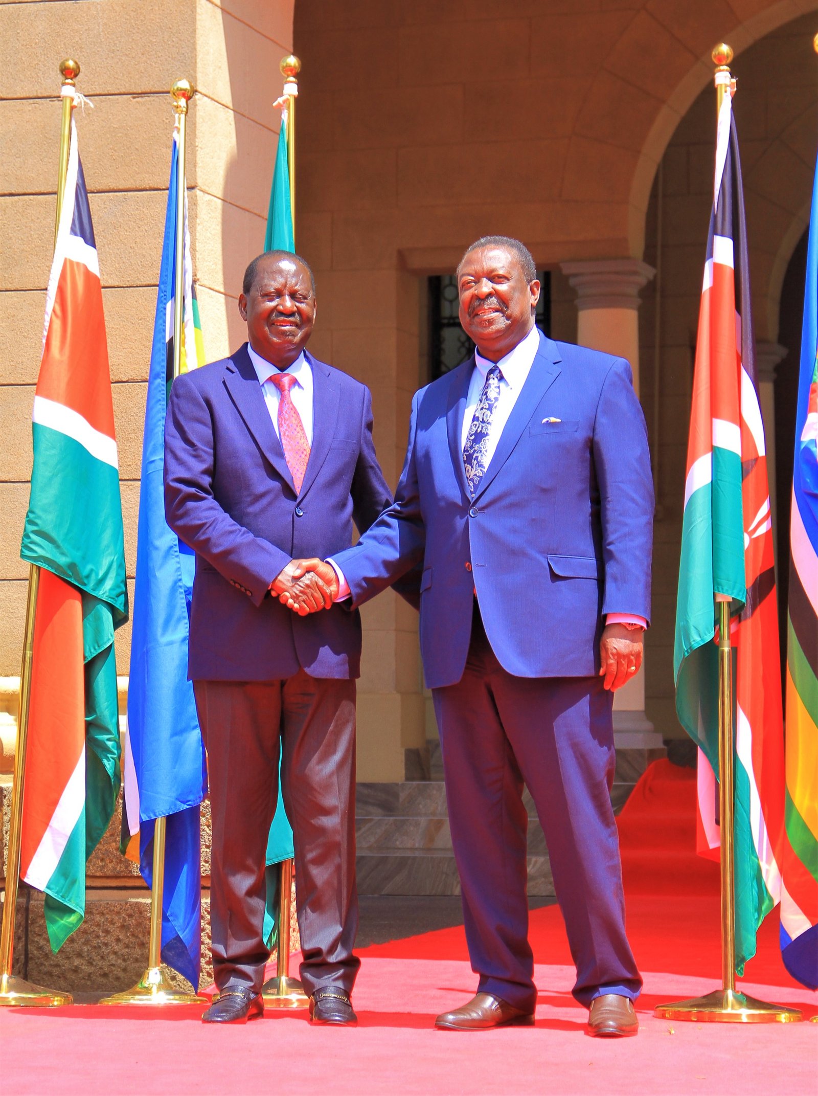 Raila Odinga with Musalia Mudavadi