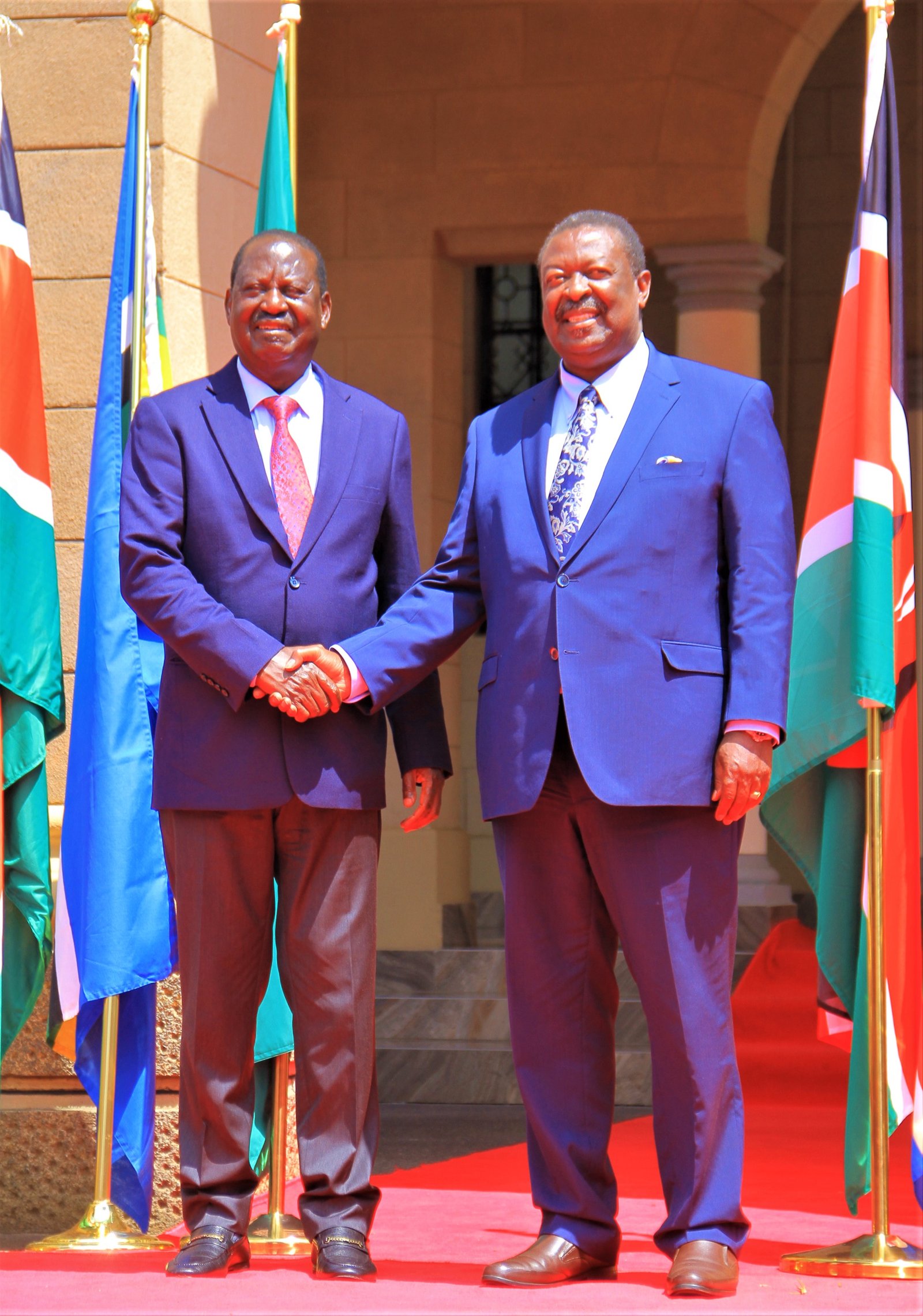 Raila Odinga with Musalia Mudavadi