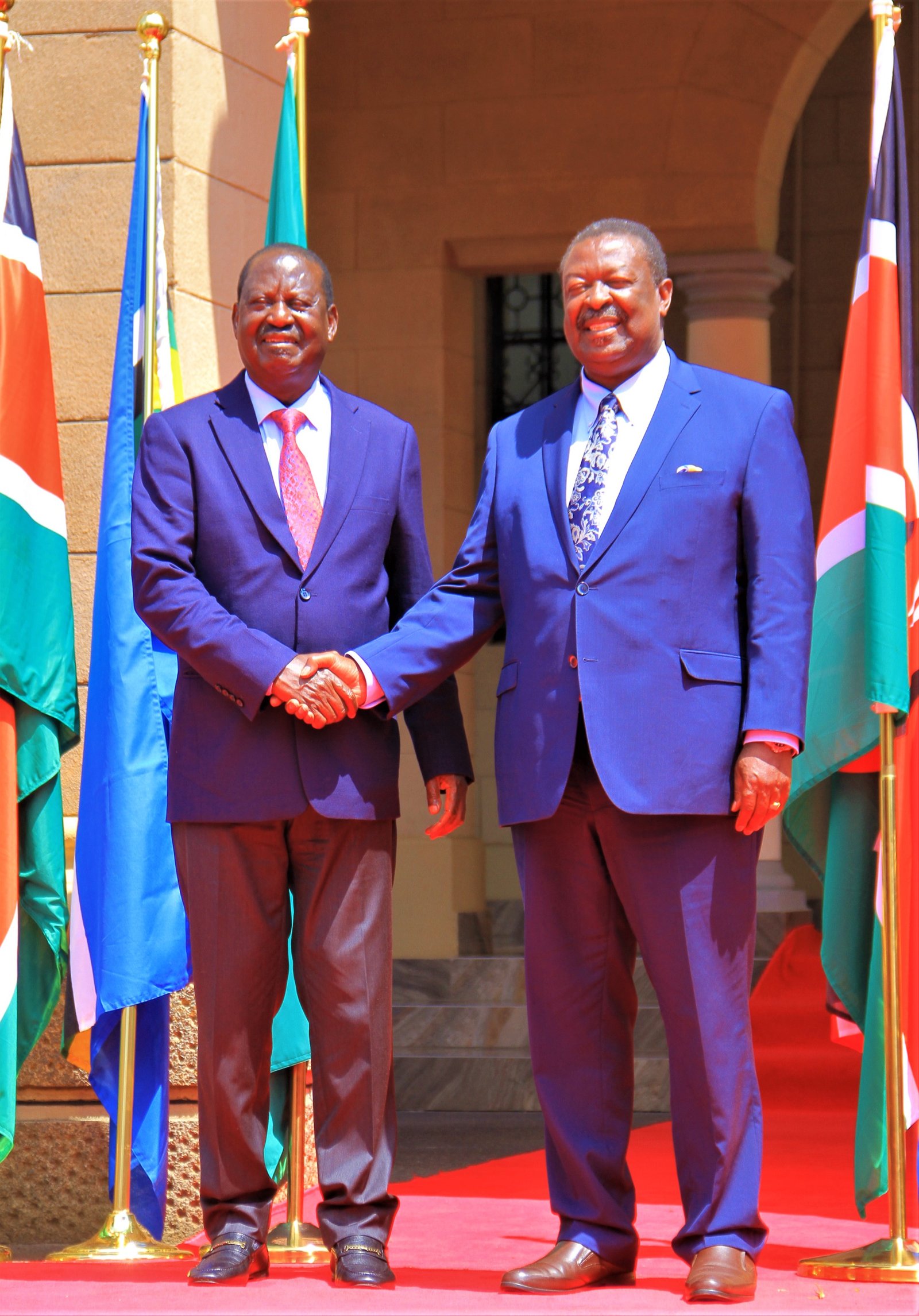 Raila Odinga with Musalia Mudavadi