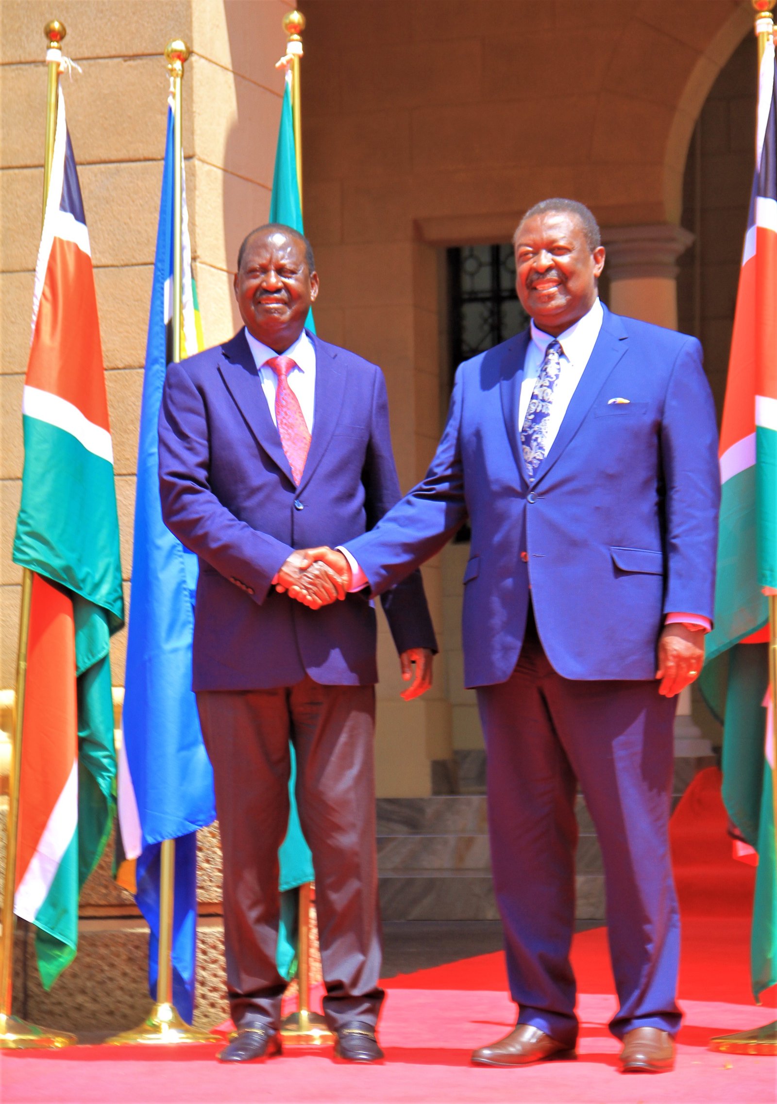 Raila Odinga with Musalia Mudavadi