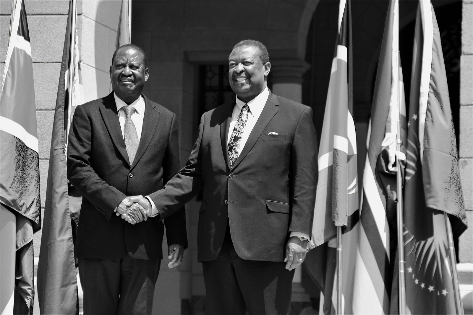 Raila Odinga with Musalia Mudavadi