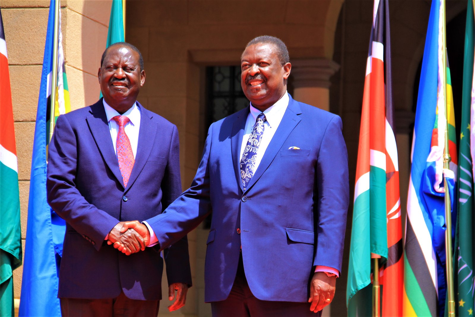 Raila Odinga with Musalia Mudavadi