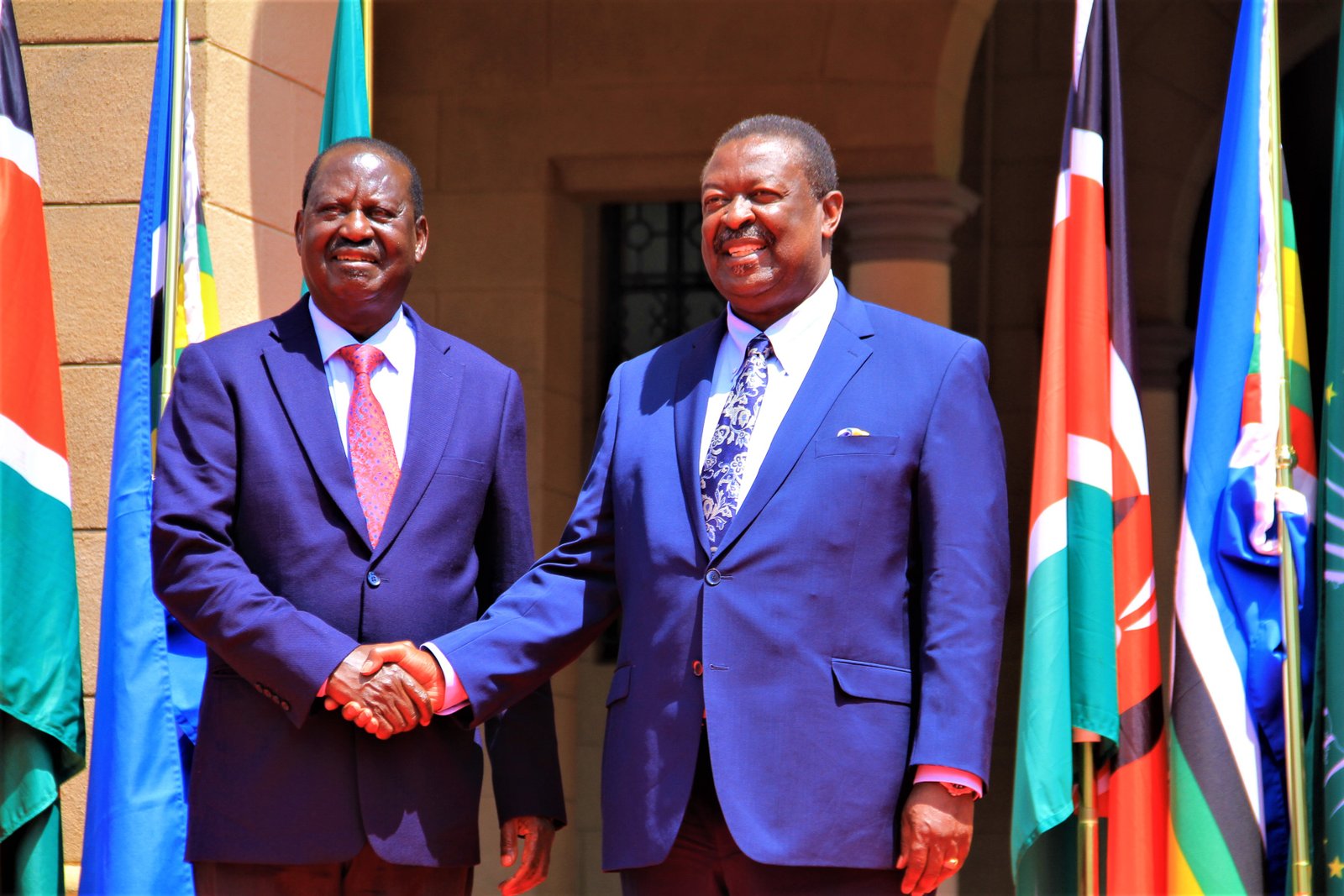 Raila Odinga with Musalia Mudavadi