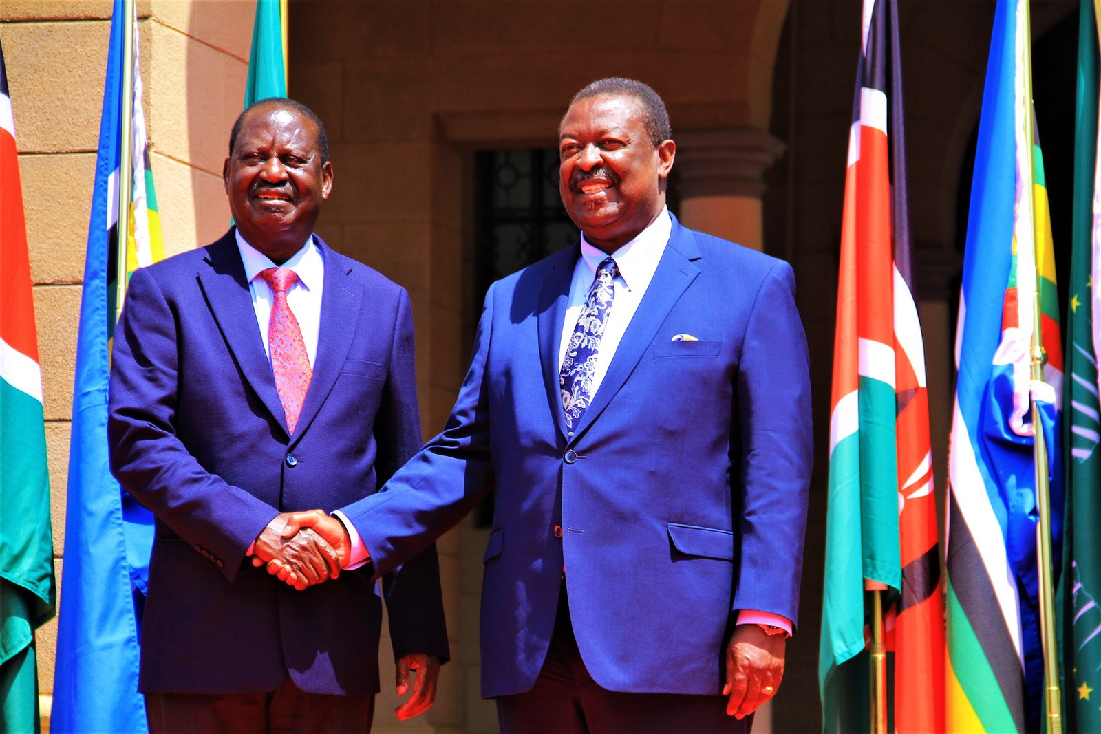 Raila Odinga with Musalia Mudavadi