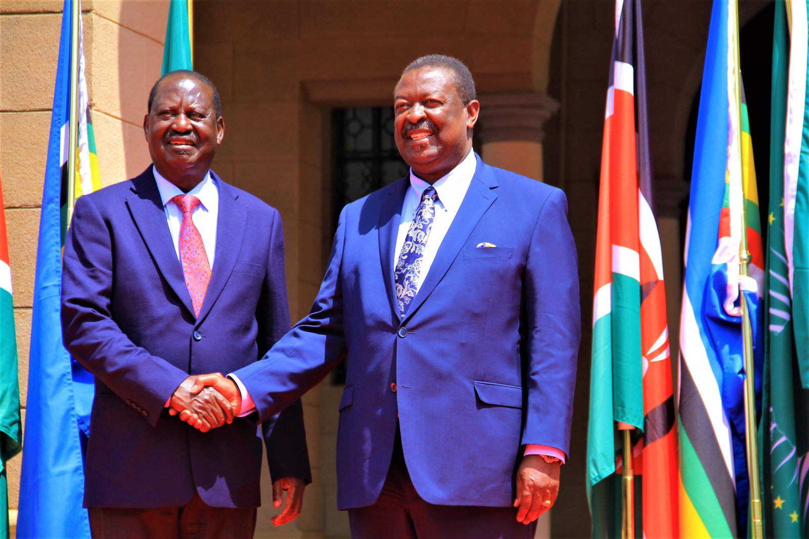 Raila Odinga with Musalia Mudavadi