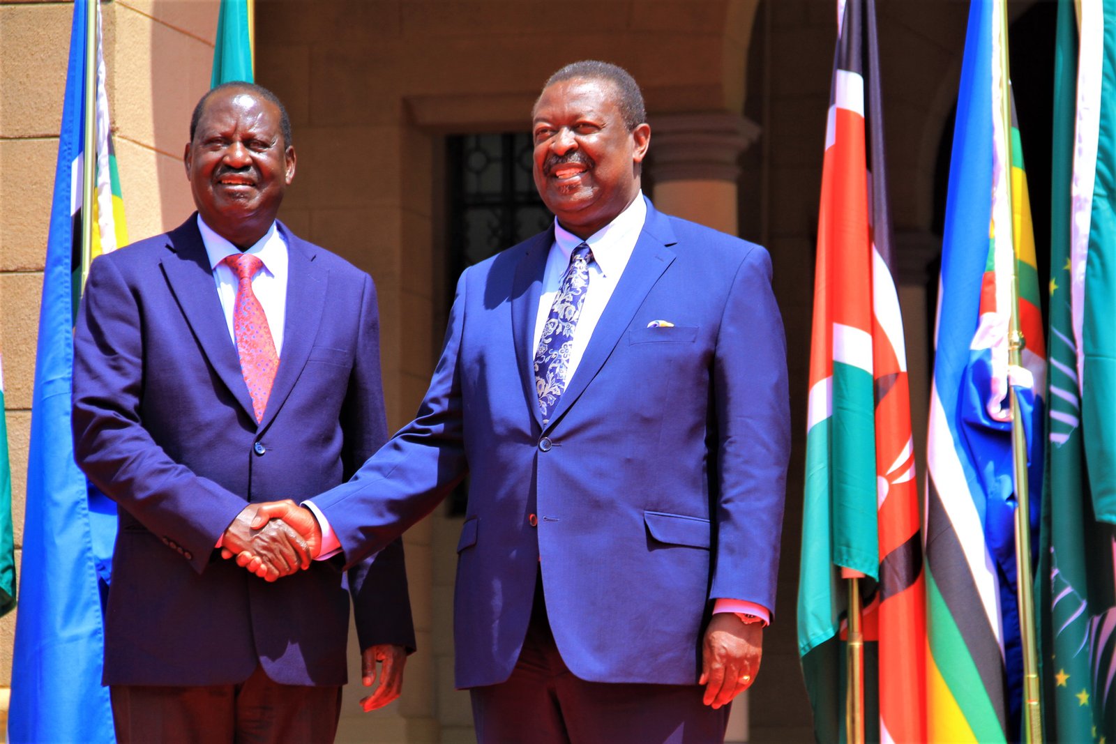 Raila Odinga with Musalia Mudavadi