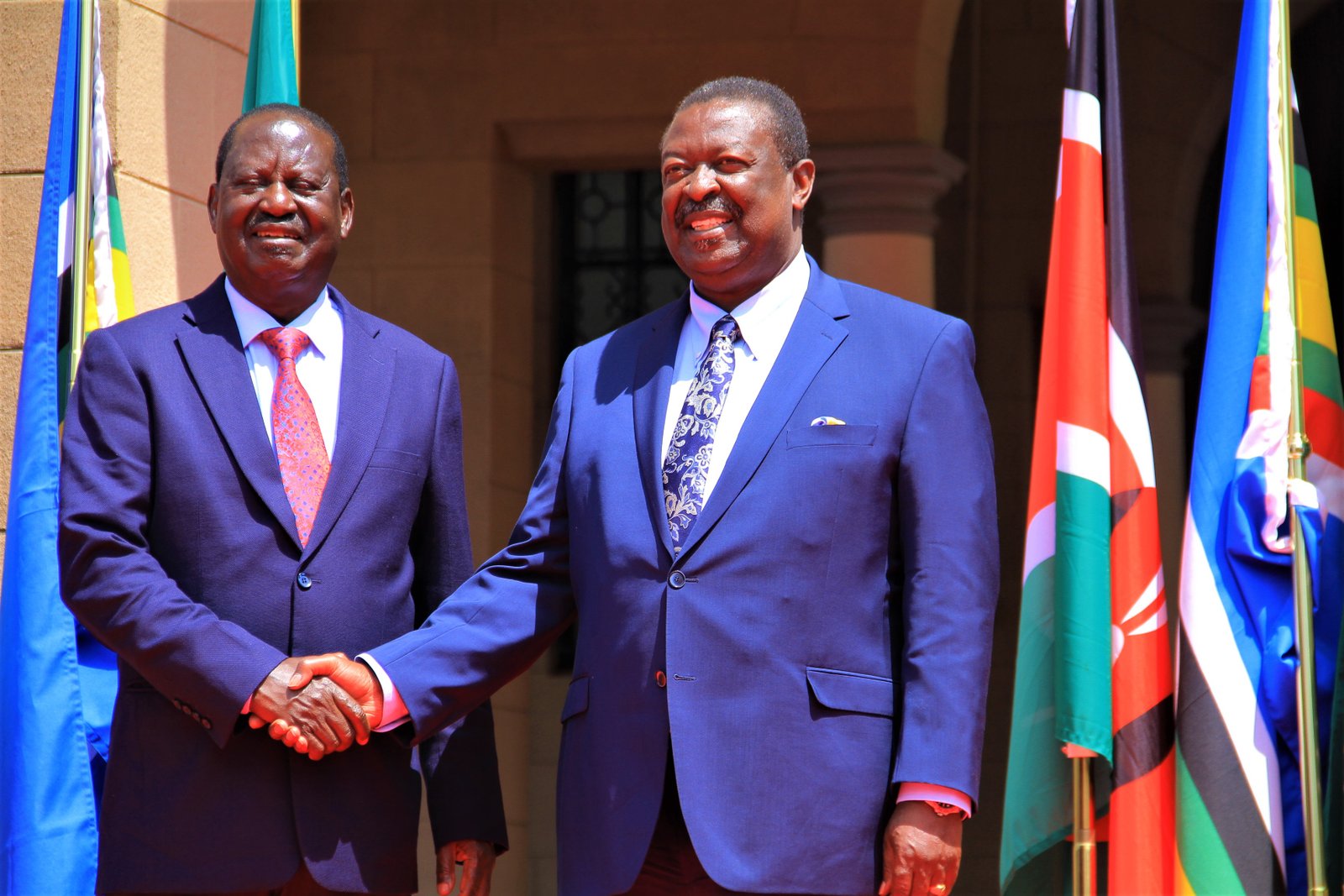 Raila Odinga with Musalia Mudavadi