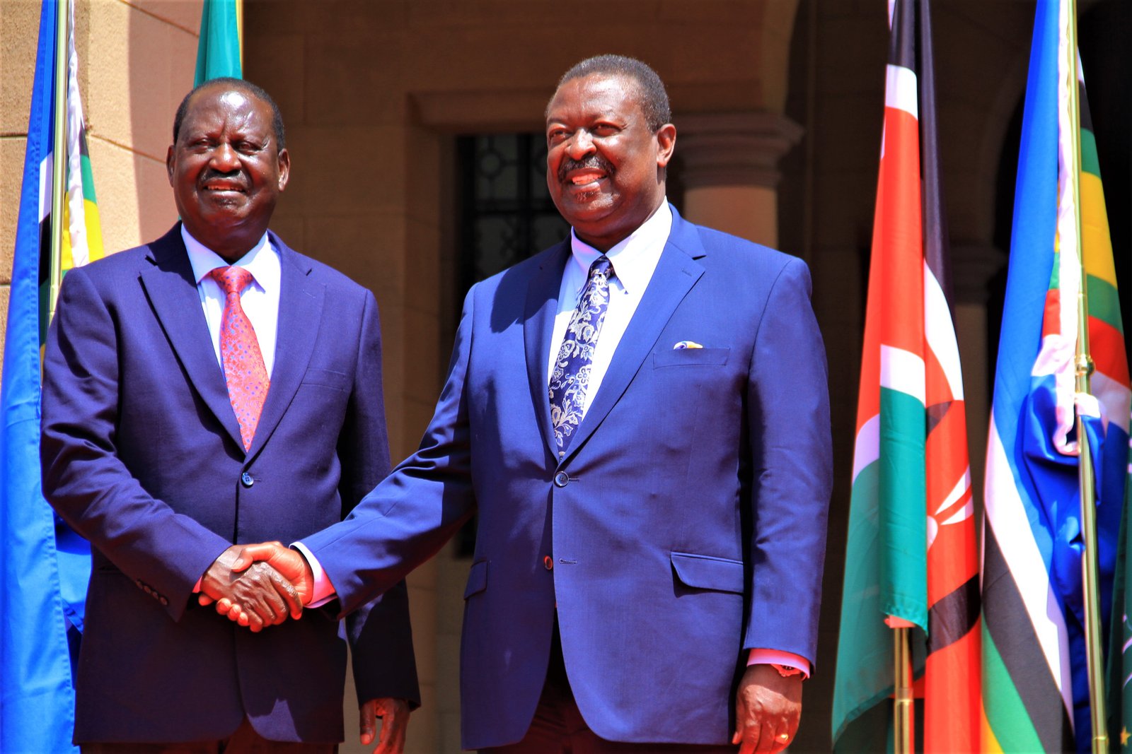 Raila Odinga with Musalia Mudavadi