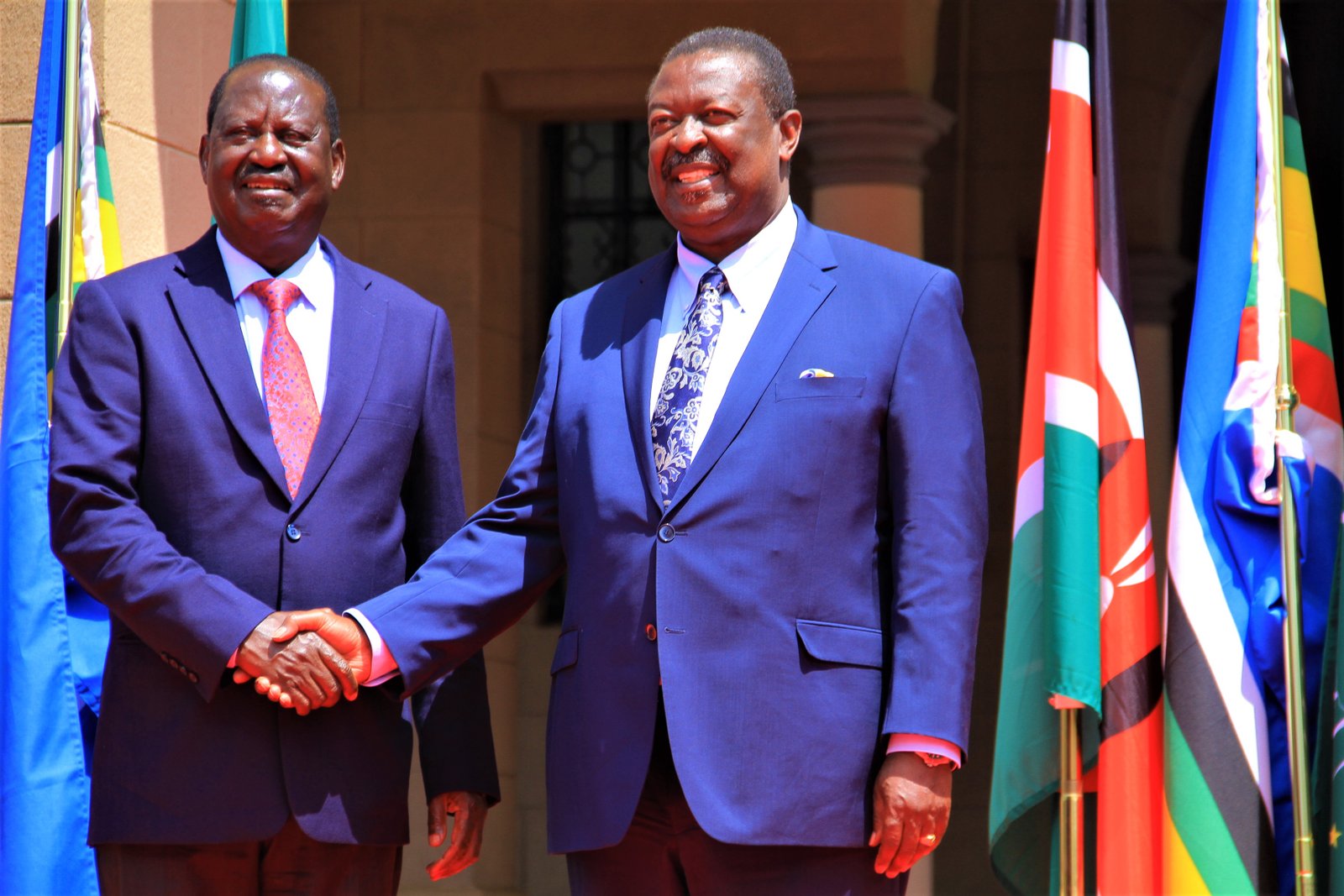 Raila Odinga with Musalia Mudavadi