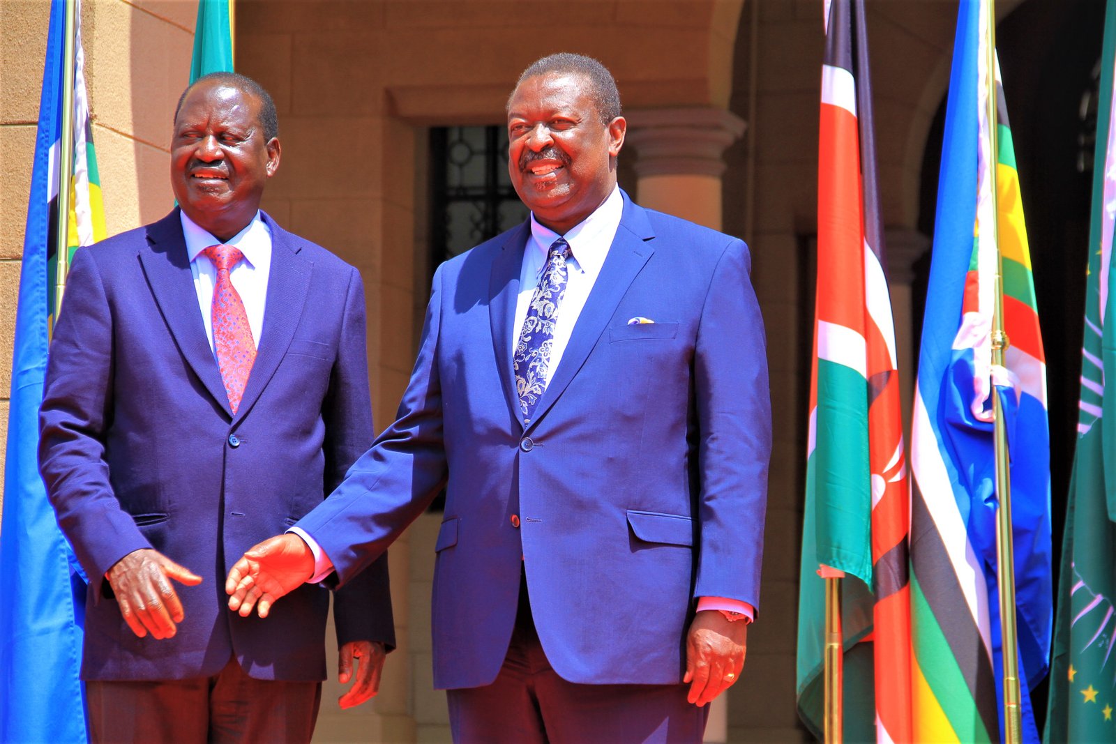 Raila Odinga with Musalia Mudavadi