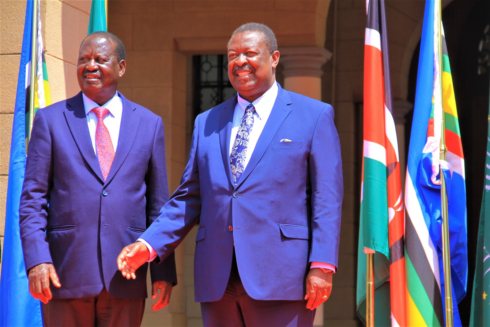 Raila Odinga with Musalia Mudavadi