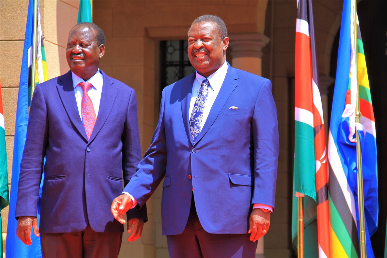 Raila Odinga with Musalia Mudavadi