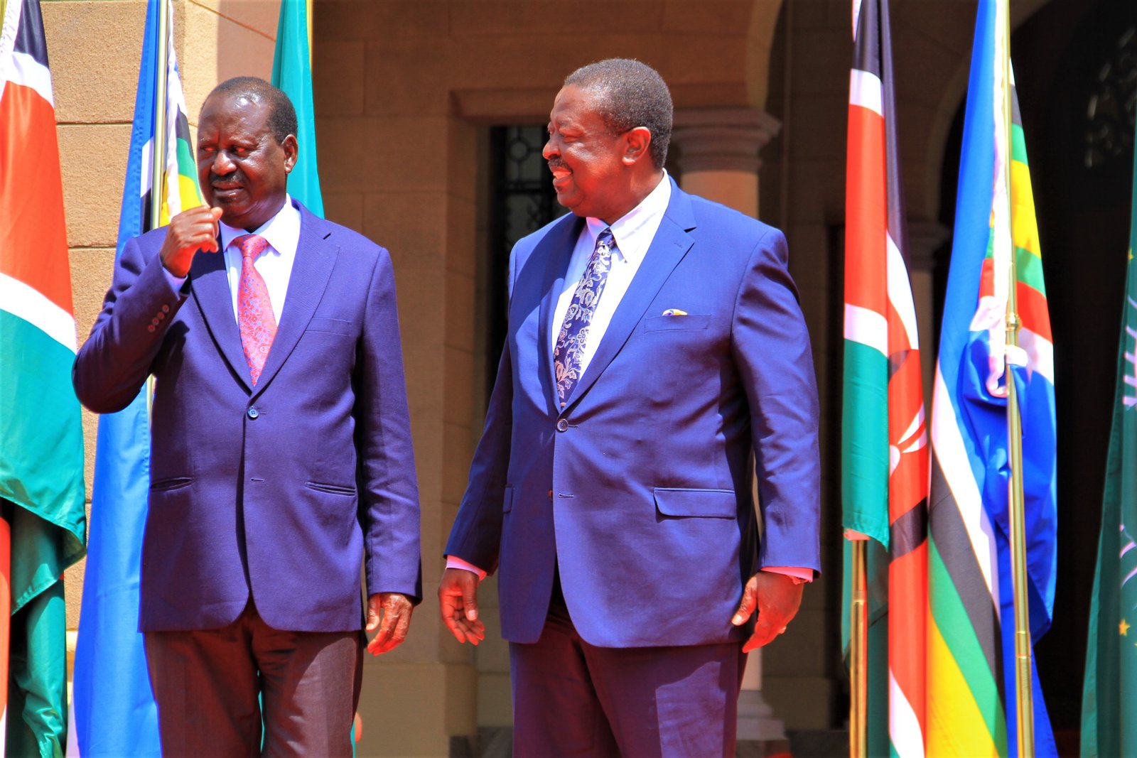Raila Odinga with Musalia Mudavadi