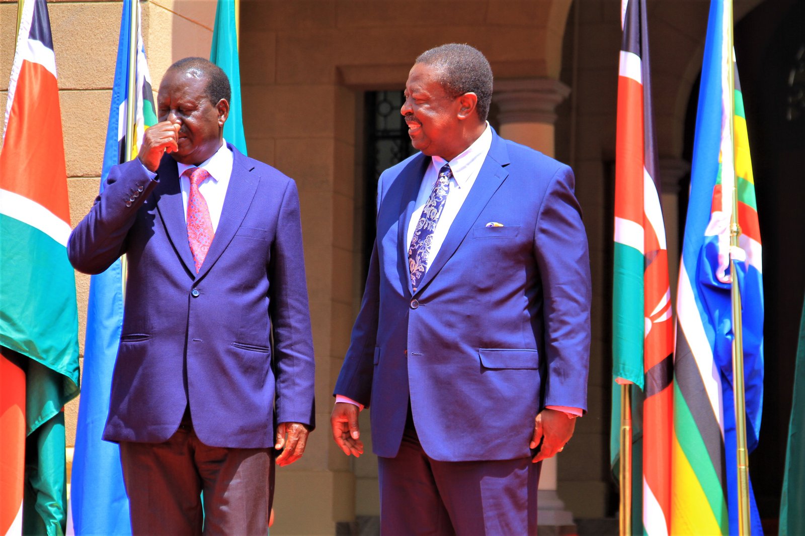 Raila Odinga with Musalia Mudavadi