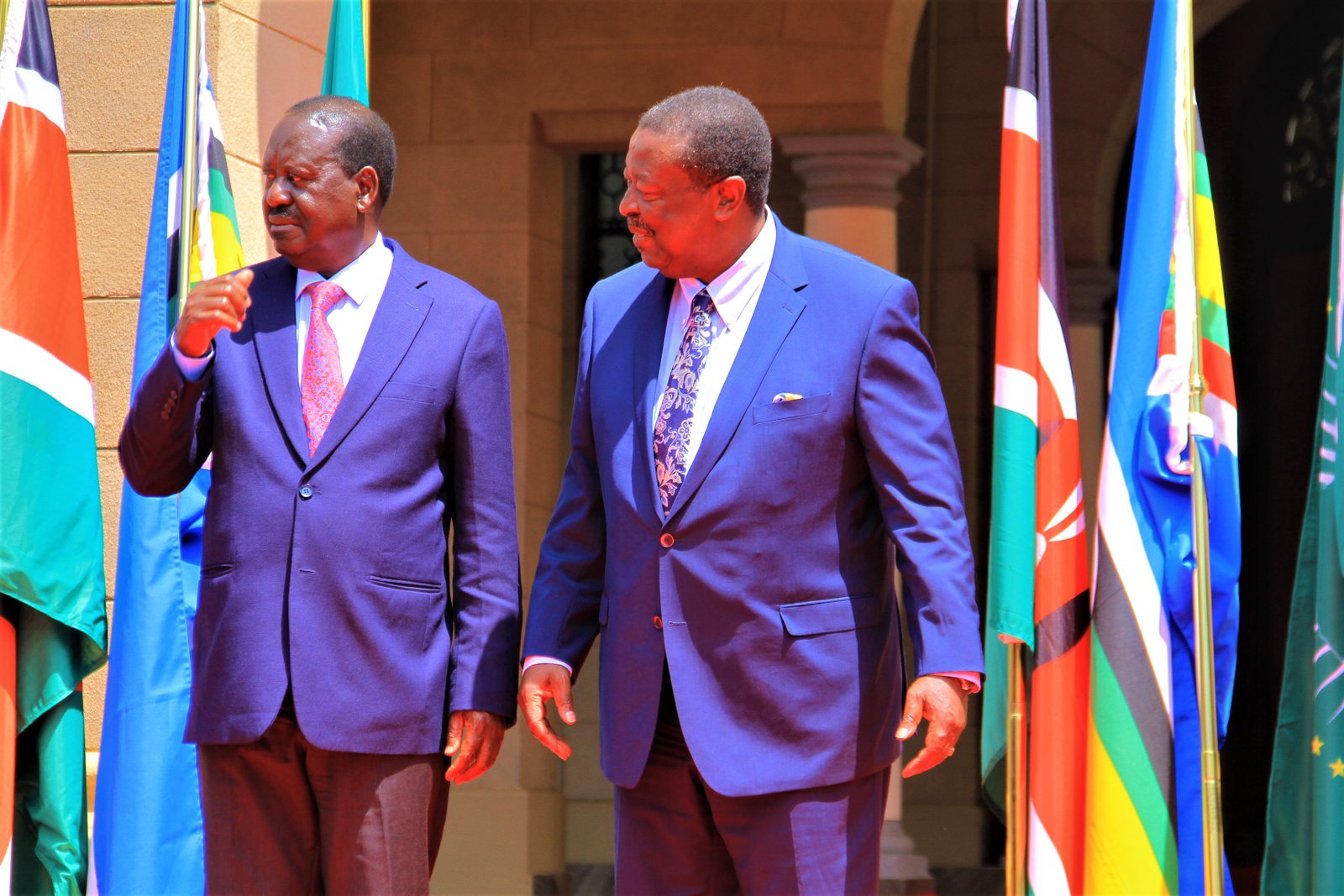 Raila Odinga with Musalia Mudavadi