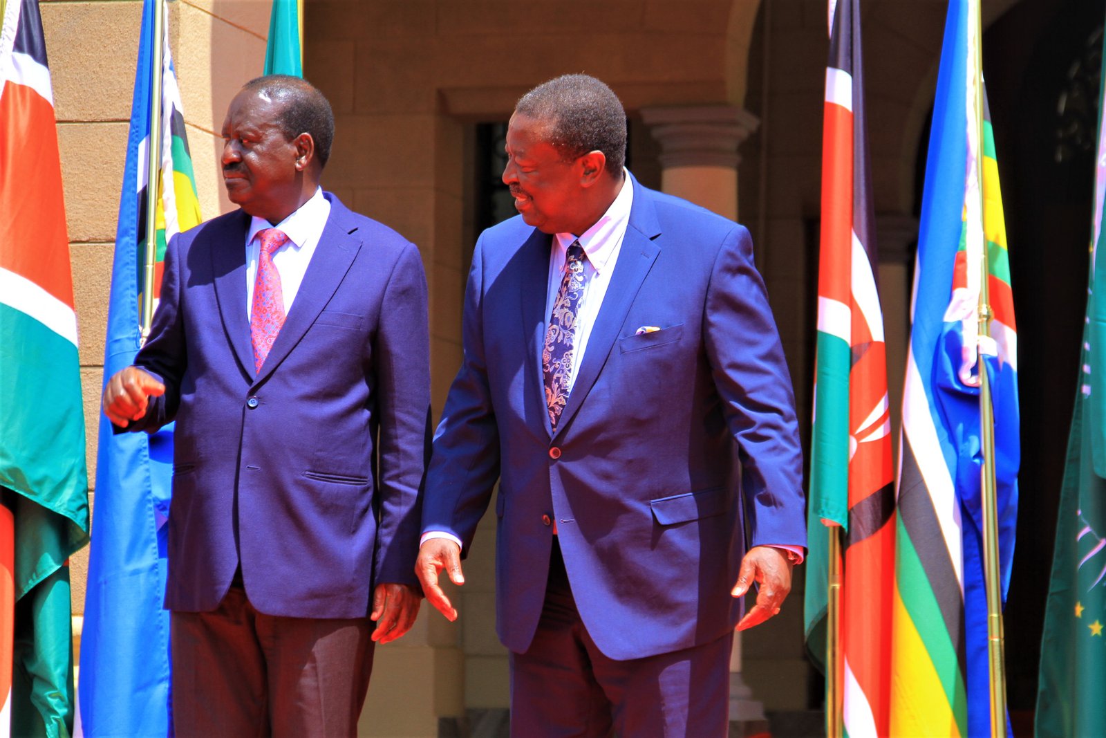 Raila Odinga with Musalia Mudavadi