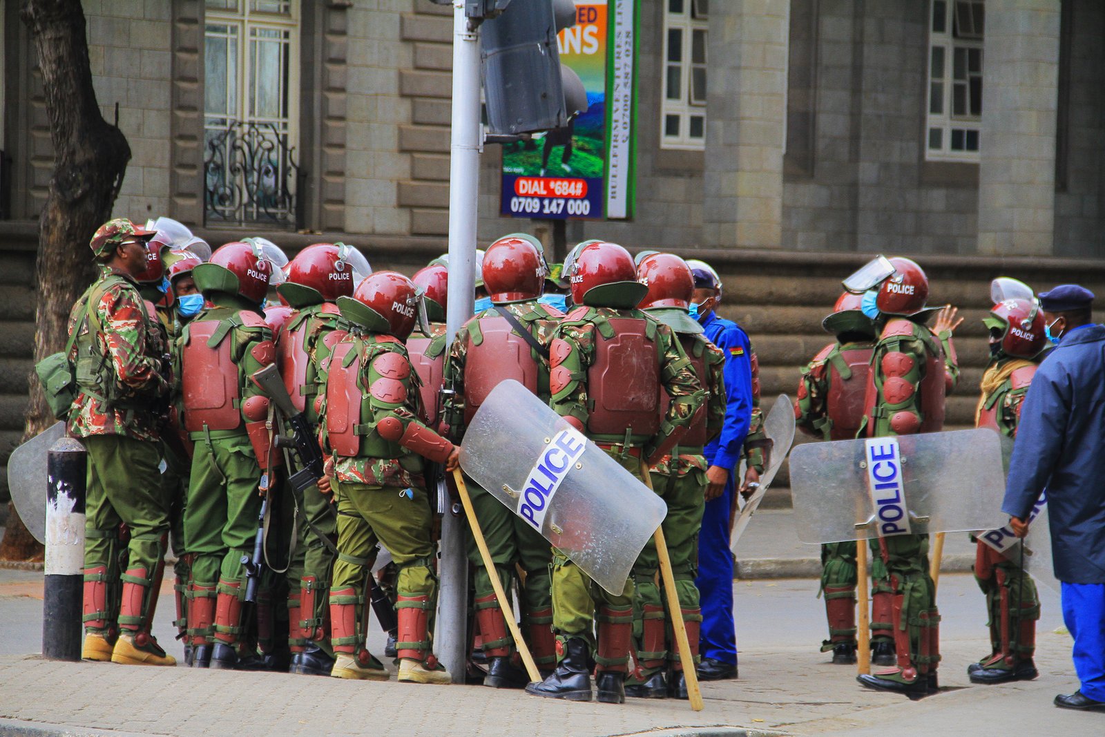 Kenyan anti-riot police officers