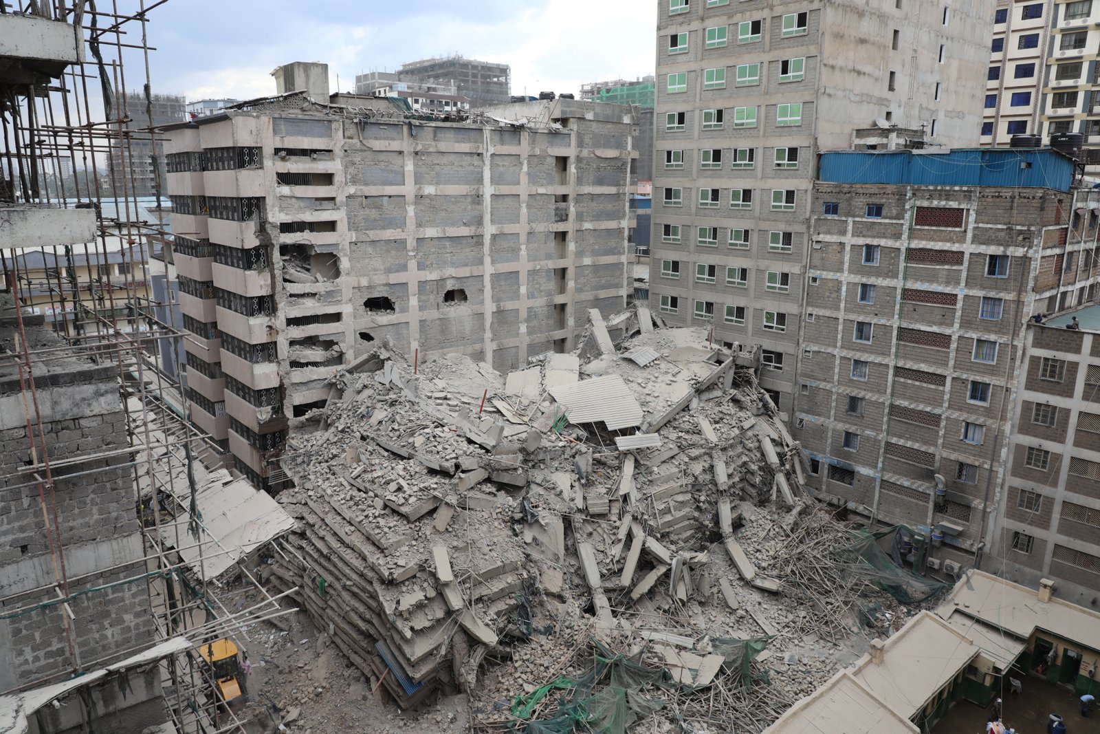 An 18 floor East-Leigh building collapsed